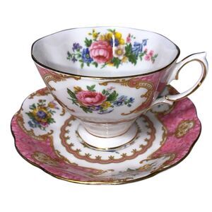 EXCELLENT Royal Albert Lady Carlyle Teacup COFFEE Saucer Set Bone China England